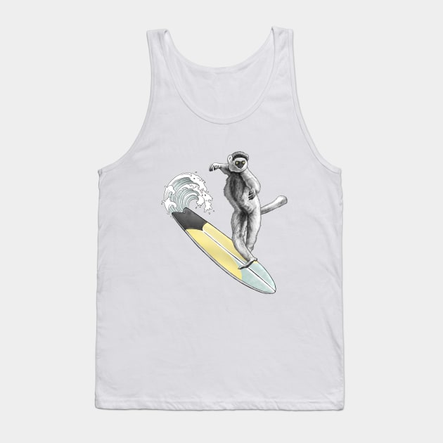 Sifaka surfer Tank Top by NikKor